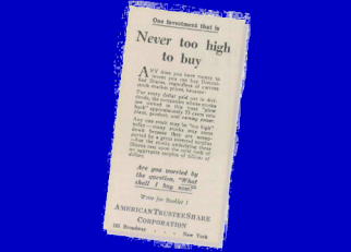 >Image credit: "One investment that is Never too high to buy," advertisement by American Trustee Share Corporation from Forbes Magazine (1928), author's collection